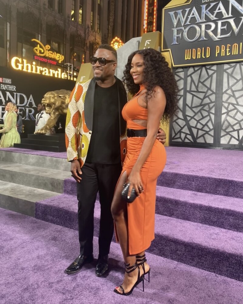 DJ Kiss on the red carpet